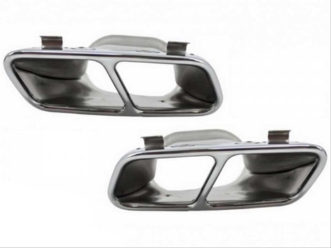 MERCEDES W117 CLA IÇIN UYUMLU CLA 45 GORUNUM 13-15 DIFUZOR &amp; EGZOZ SETI - SILVER EGZOZ ILE